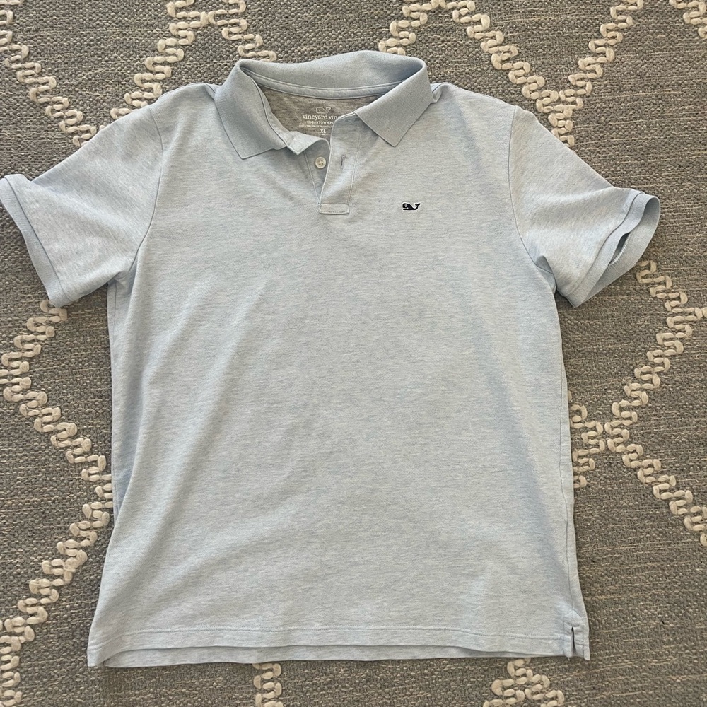 Vineyard Vines Sky Blue Boys' Edgartown Pique Polo